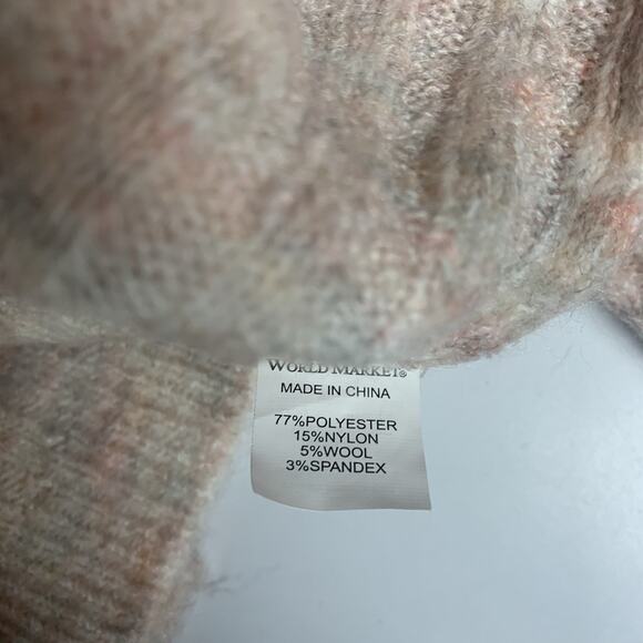 World Market Sweater Womens One Size Ribbed Small Medium Large Oversized - Picture 5 of 8